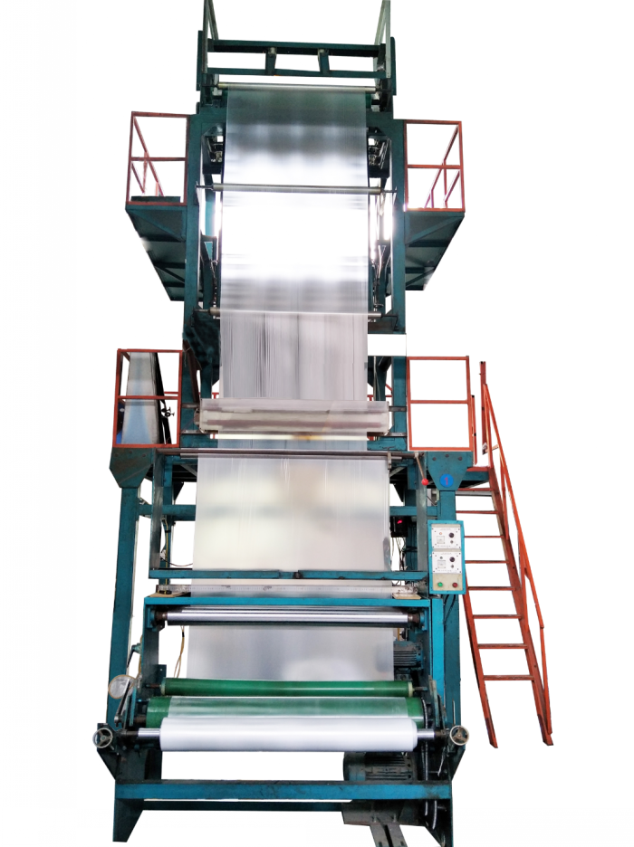 Large high speed and low pressure film blowing machine