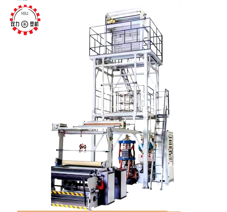Multi-layer co-extrusion internal cooling rotary drawing film blow molding machine