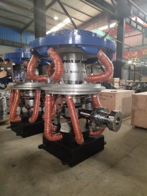 Rotating die under high and low pressure